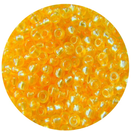 Бисер 5 гр Preciosa 08192 Кристально-прозрачный с жемчужным прокрасом, желтый