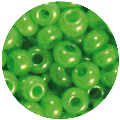 Бисер 5 гр Preciosa 17156 цветной алебастр Silk Colors, ярко-зеленый