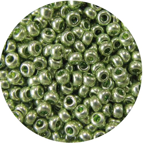 Бисер 5 гр Preciosa 18161 сольгель металлик зеленый, ЧМ