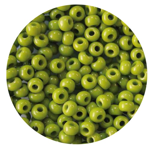 Бисер 5 гр Preciosa 53430 натуральный непрозрачный зелёный