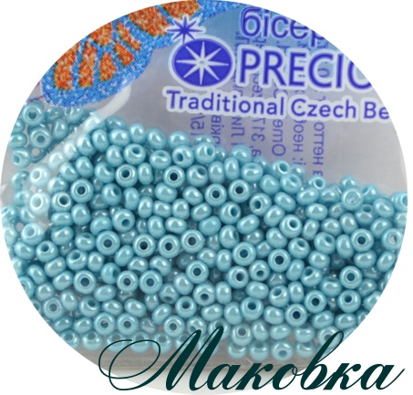 Бисер 5 гр Preciosa 68030 сфинкс, голубой (морская волна)