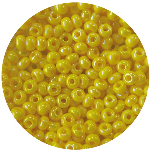 Бисер 5 гр Preciosa 84110 непрозрачный радужный жёлтый