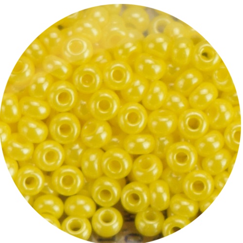 Бисер 5 гр Preciosa 88110 непрозрачный блестящий желтый ЧМ