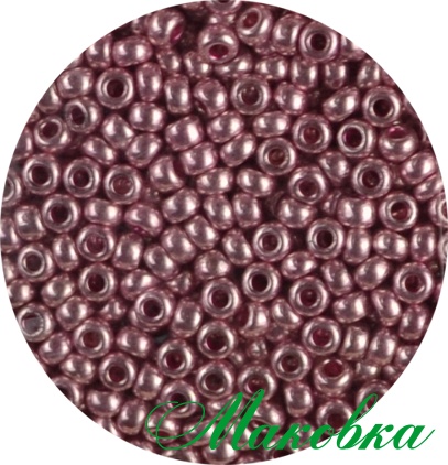 Чешский бисер Preciosa №10/0, круглый, цвет 18192 металлик розовый