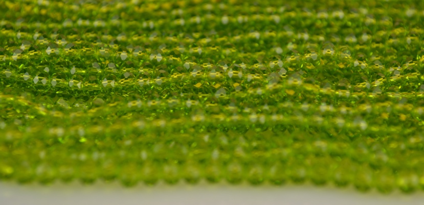 Хрусталь 3х4 мм (140) №09, Olivine (зеленый оливковый), 1 низка