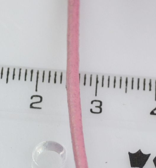 Кожаный шнур, 2 мм, розовый, 1 м