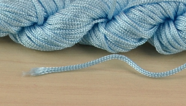 Шнур для плетения макраме 1 мм, голубой, 1 шт