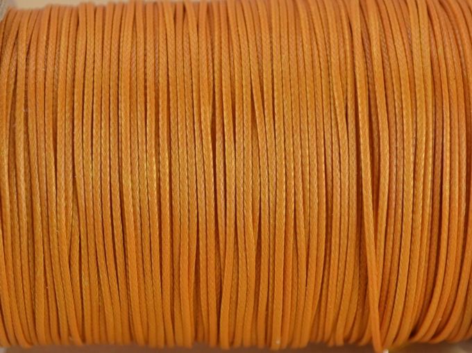 Вощенный шнур Нейлоновый, 1 мм, темно-желтый, 1 м