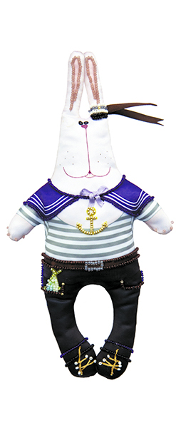 Набор для вышивки и шитья куклы Зайка Нестор моряк 8004 Матренин посад