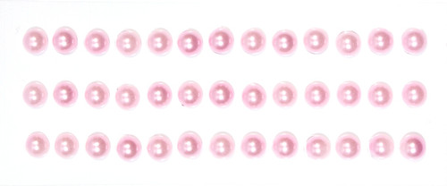 Полужемчужинки клеевые 6 мм розовые,39 шт Scrap Berrys SCB25021002
