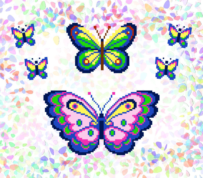 Флизелин водорастворимый с рисунком Бабочки (6 фраг.) 20х30см, К 226 Confetti
