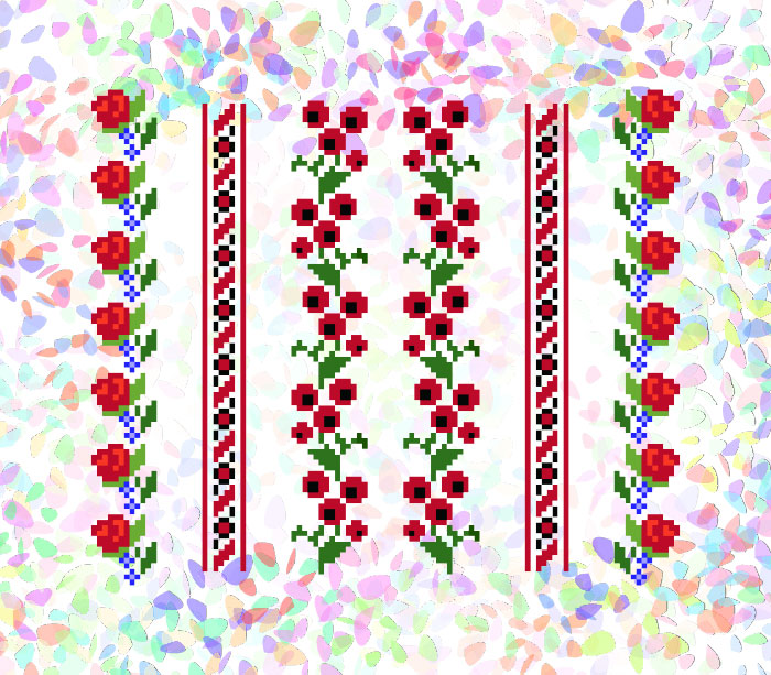 Флизелин водорастворимый с рисунком Цветочные узоры , 20х30 см, К 241 Confetti 
