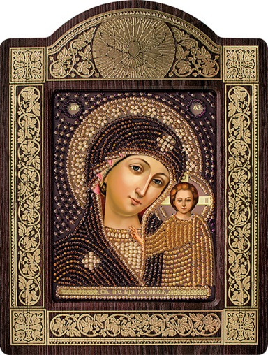Богородица Казанская, СН8002, 9х11 см, с фигурной рамкой, Нова Слобода