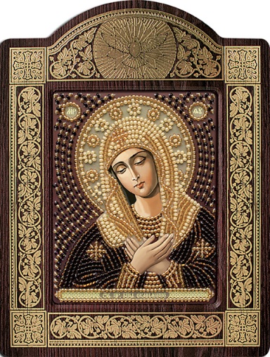 Богородица Умиление СН8022, 9х11 см, с фигурной рамкой, Нова Слобода