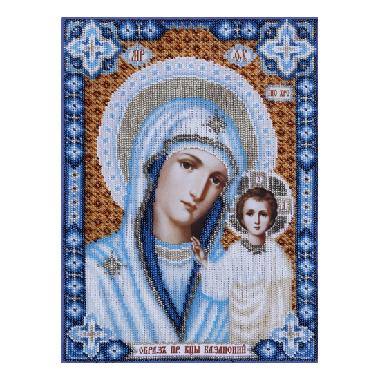 Схема (рисунок) на ткани Т-0457 Богородица Казанская,  ВДВ
