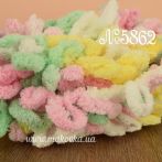 5862 рожевий, жовтий, білий, салат. меланж