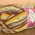 7652 коричневий-жовтий-сірий-молочний