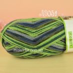 051 салат-зелений-синій-сірий