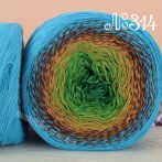 314 бірюзовий-коричневий-зелений