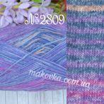 2809 світло.фіолетовий-малина-джинс-світло коричневий