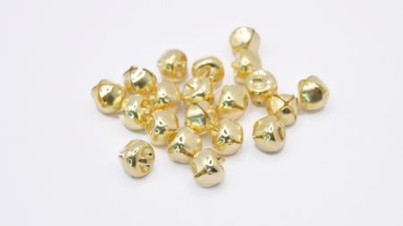 Дзвіночки залізні 10 мм, колір світле золото , 20шмт/уп