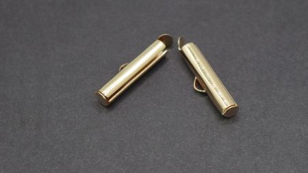 Затискач для бісерних прикрас та браслетів, 20 мм, колір золотий 2 шт