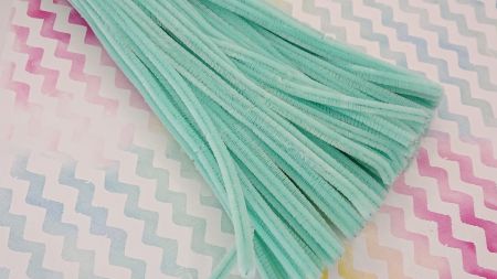 Пухнастий м'ятний синельний дріт із ворсом 30 см