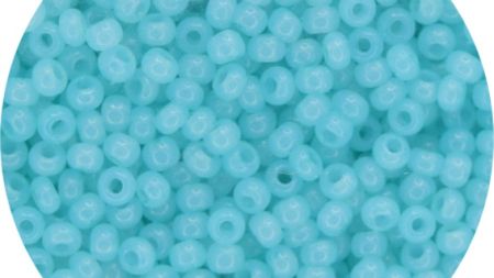 Preciosa Чеський бісер №10/0, круглий, 50 г колір 02265 алебастр зольгель св.бірюзовий 50 г