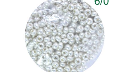 Чеський бісер Preciosa №6/0, круглий, 311-19 колір світле срібло 18302 50 г