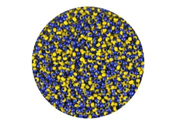 Preciosa Чеський бісер №10/0, круглий, двокольоровий 83730 жовто-синій, 50 г