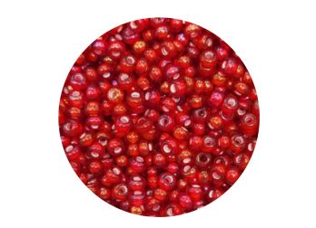 Preciosa Чеський бісер червоний №10 / 0, круглий, колір 95078 червоний райдужний