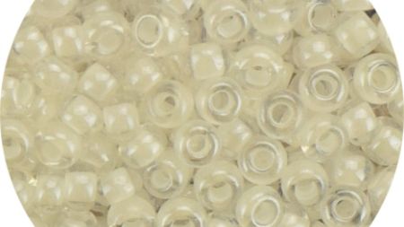 Бисер прозрачный внутри орашен цветным34324