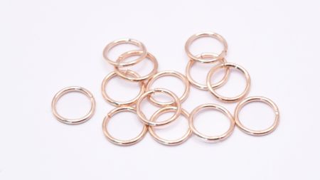 Колечка з'єднувальні для прикрас , діаметр 9 мм колір Світле Золото А11, пакування 2г