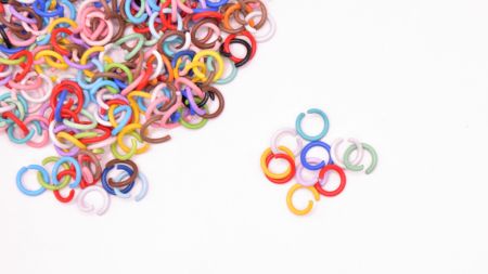 Колечка з'єднувальні КОЛЬОРОВІ 8мм, розкриті, 2г  мікс кольорів50296