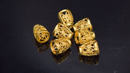 Біжутерний ковпачок золотий (шапочка) №66 Тибет, 11х13мм