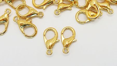 Застібка для прикрас карабін 11,5х7 мм, колір золотий жовтий