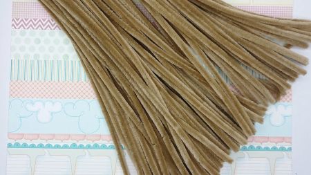 Синельний дріт з ворсом колір Темний БЕЖ, 30 см, 1 шт