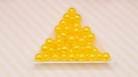 Намистини КУЛЯ діаметр 8 мм, триколірні Біло-блакитно-бузкові , 10г