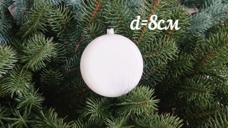 Заготовка Медальйон з пластмаси для ялинкових прикрас, 8 см, 1 шт