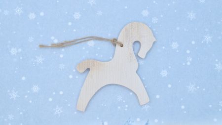 Заготовка для декору дерев'яна Підвіска Конячка 85х90х6 мм