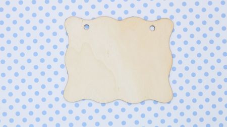 Основа для декупажу, випалювання Табличка прямокутна з хвилястими краями, фанера, 10*8 см 2974