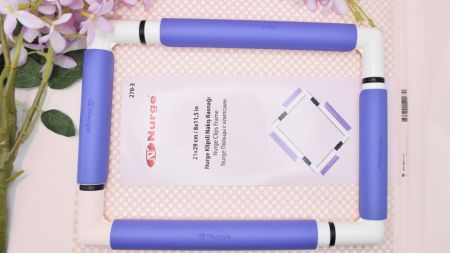 П'яльці для вишивання прямокутні із кліпсами 270-3 Nurge пластикові 21х29 см