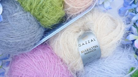 Пряжа Газзал Мерлін та меринос GAZZAL Marilyn & merinos