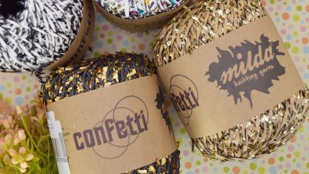 Нитка Конфетті Рафія Мілда Confetti Milda knitting yarns стрічкова пряжа