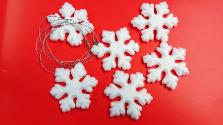 Набір пінопластових заготовок 743167 Сніжинки SANTI, 6шт/уп., 