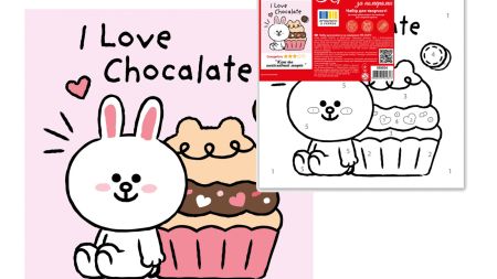 SANTI Розпис за номерами 955034 Лайн Френдс. Коні та шоколадний мафін