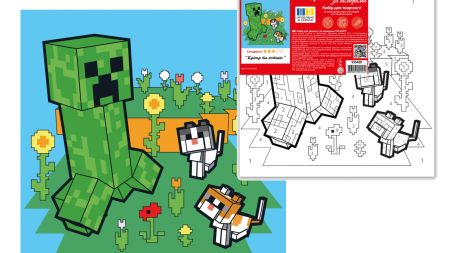 SANTI Розпис за номерами 955469 Майнкрафт. Кріпер та котики