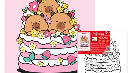 SANTI Розпис за номерами 955478 Капібари та тістечко