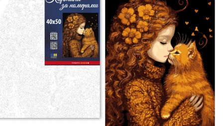 SANTI Розпис за номерами 955745 Дівчинка та кошеня