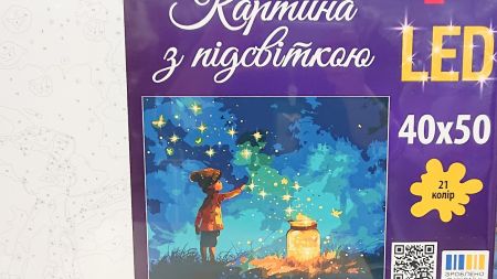 SANTI Розпис за номерами LED підсвітка 955096 Хлопчик і світлячки